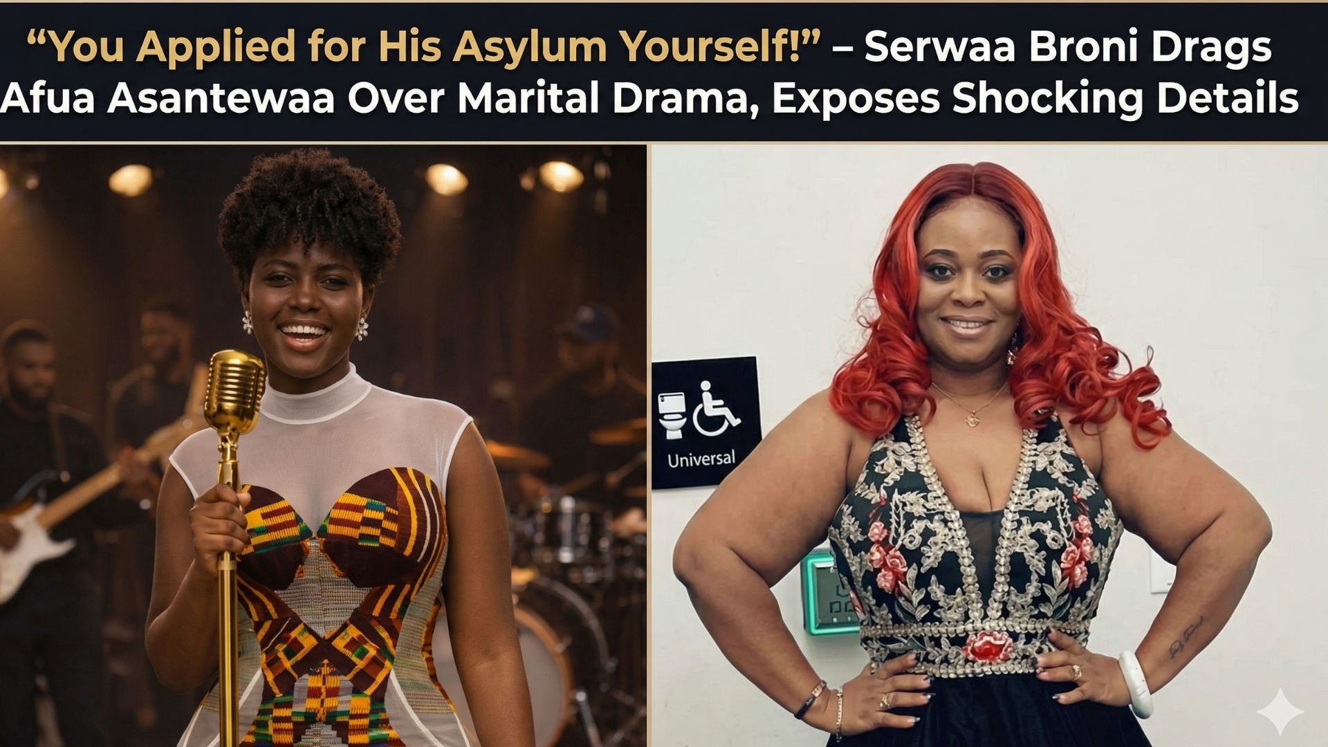 “You Applied for His Asylum Yourself!” – Serwaa Broni Drags Afua Asantewaa Over Marital Drama, Exposes Shocking Details