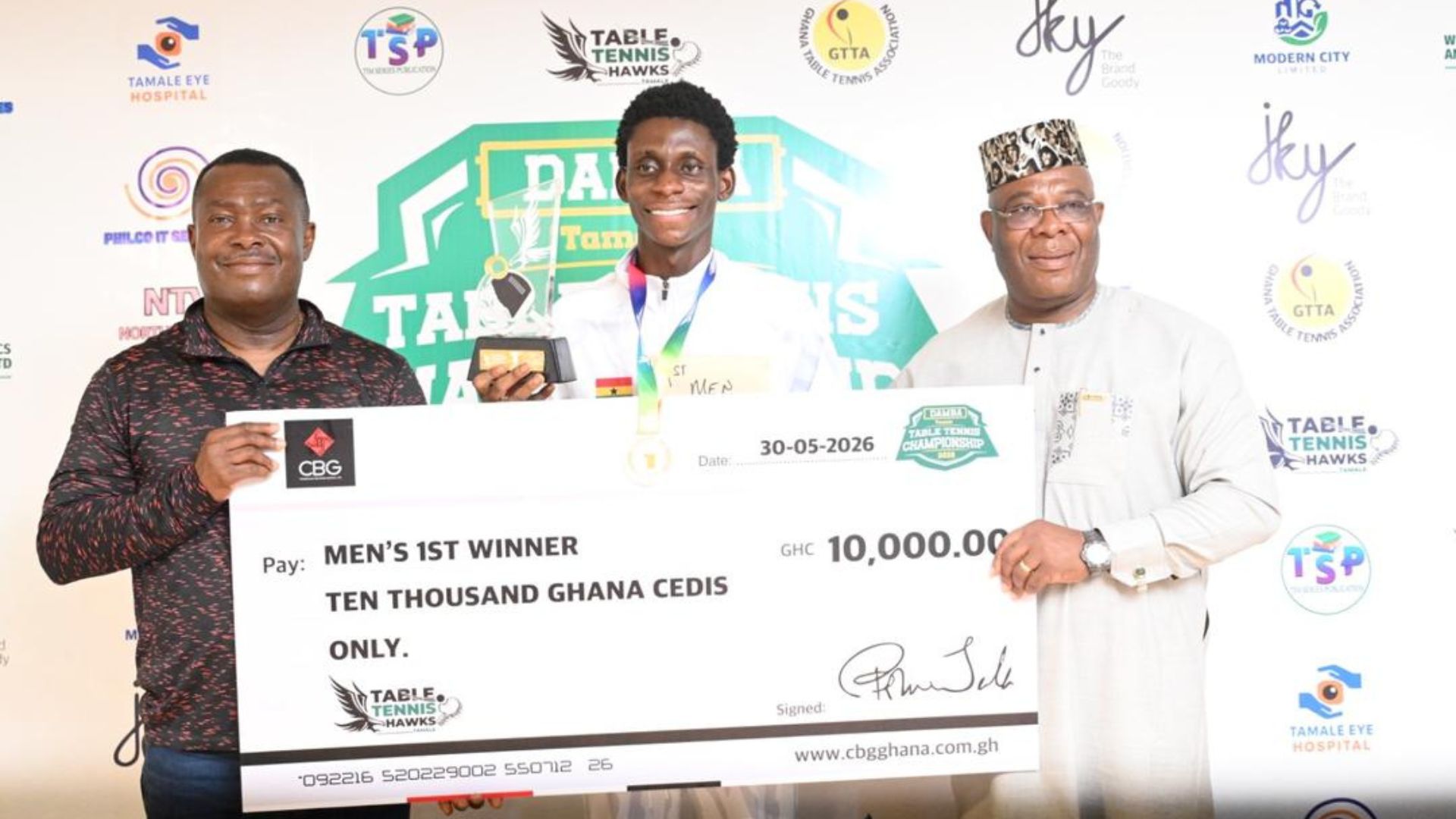 James Marfo Reigns Supreme at Damba Table Tennis Championship